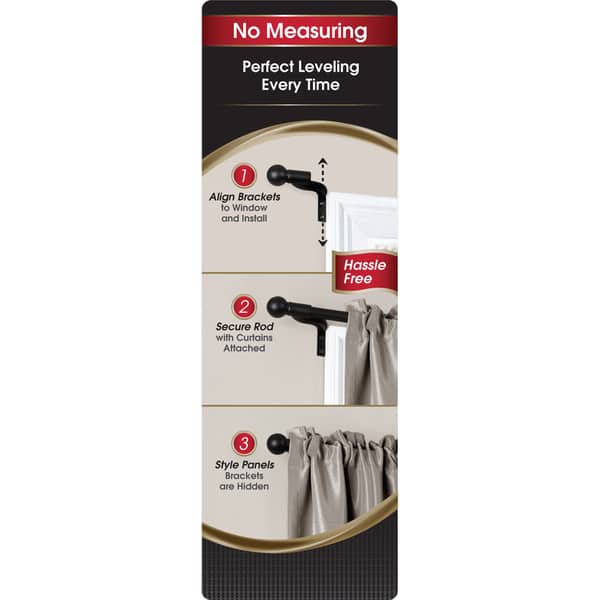 Shop Maytex Smart Rods Easy Install No Measuring Window Cafe Rod