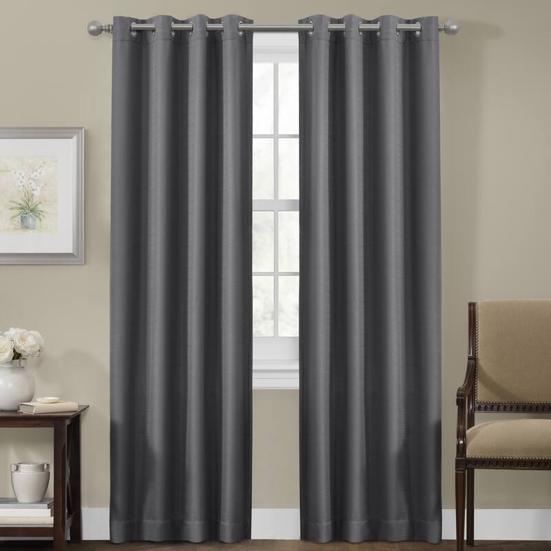 Maytex Smart Curtains Sheridan Blackout 84-inch Window Panel - Grey