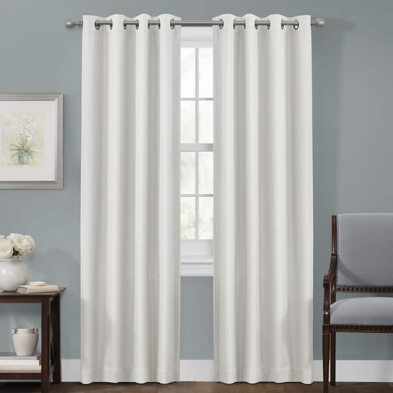 Maytex Smart Curtains Sheridan Blackout 84-inch Window Panel - White