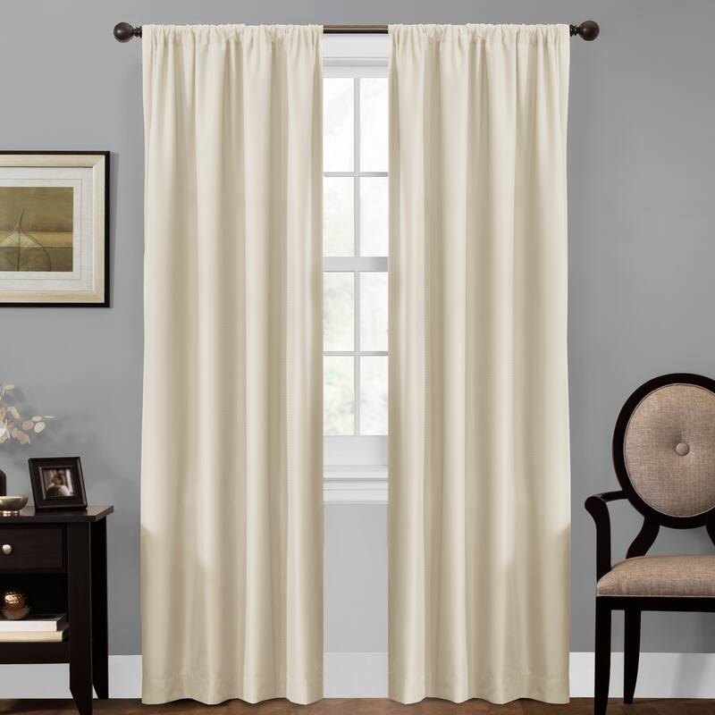 Maytex Smart Curtains Julius 100 Percent Blackout Window Curtain - Linen