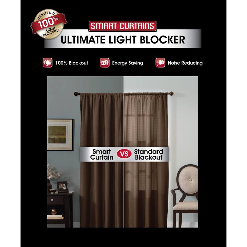 Maytex Smart Curtains Julius 100 Percent Blackout Window Curtain