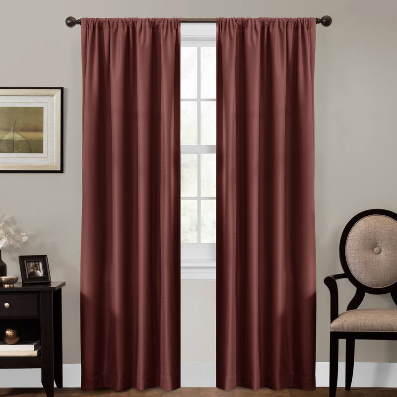 Maytex Smart Curtains Julius 100 Percent Blackout Window Curtain - Burgundy