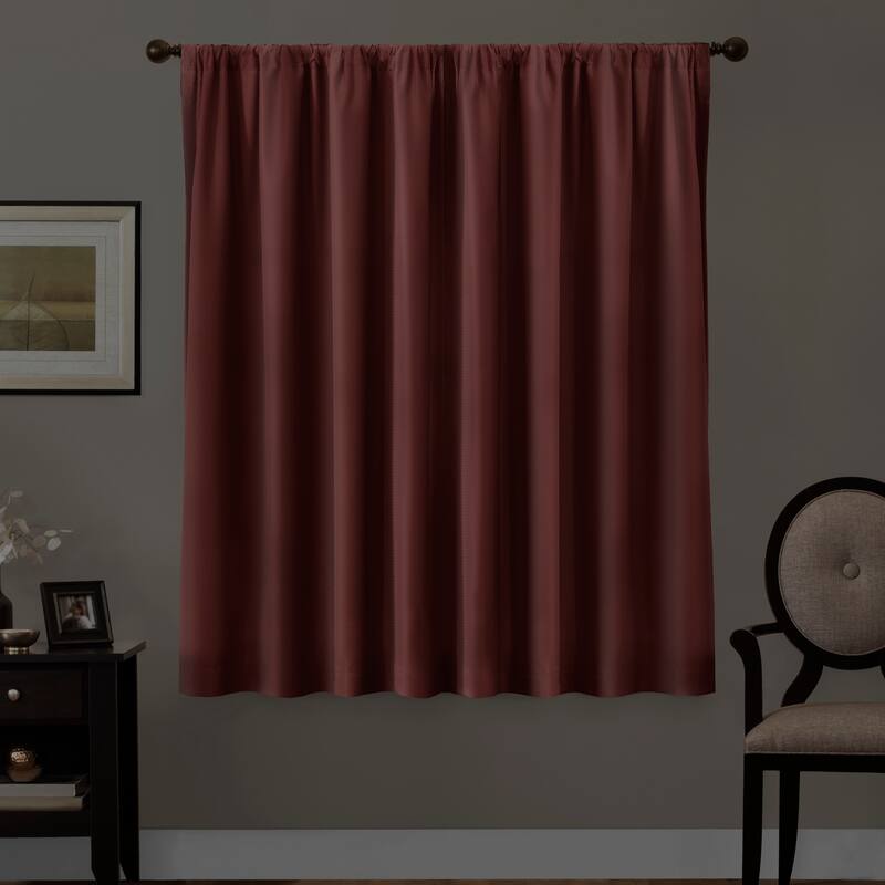 Maytex Smart Curtains Julius 100 Percent Blackout Window Curtain Panel