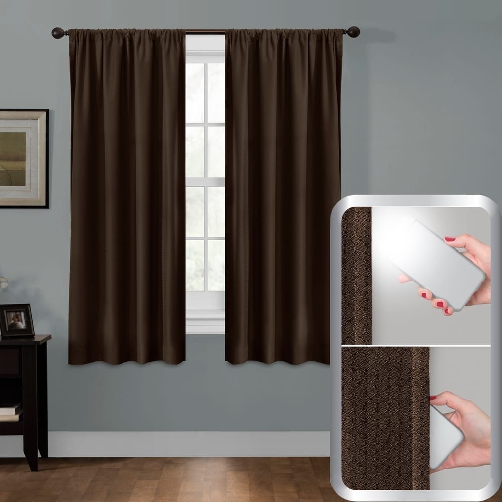 Maytex Smart Curtains Julius 100 Percent Blackout Window Curtain Panel