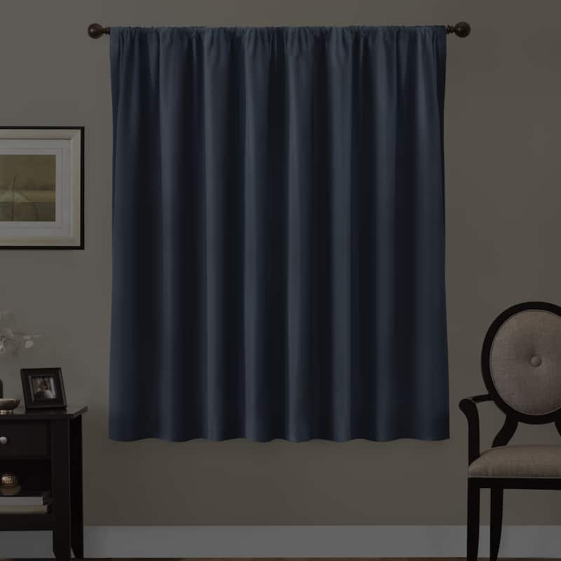 Maytex Smart Curtains Julius 100 Percent Blackout Window Curtain Panel