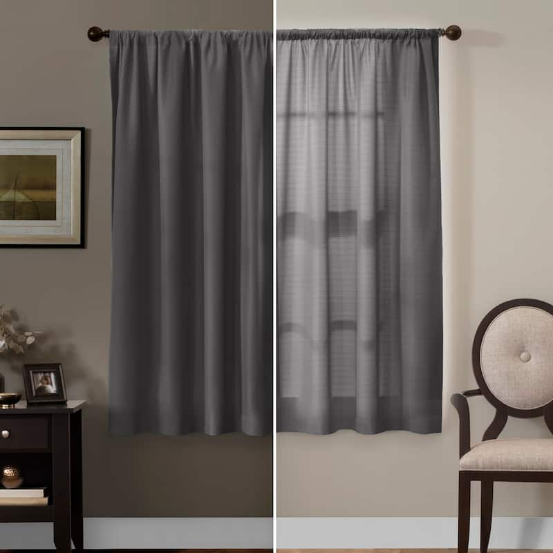 Maytex Smart Curtains Julius 100 Percent Blackout Window Curtain Panel