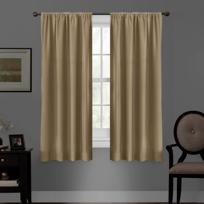Maytex Smart Curtains Julius 100 Percent Blackout Window Curtain Panel
