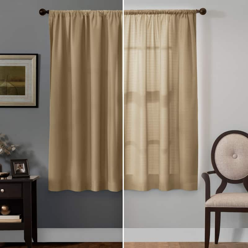 Maytex Smart Curtains Julius 100 Percent Blackout Window Curtain Panel