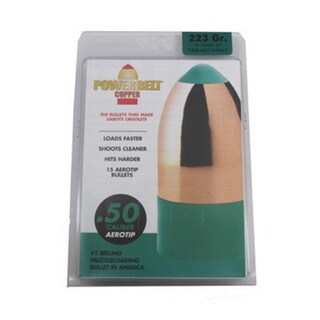 Powerbelt Bullets Copper AeroTip 50 Caliber Bullets (Per 15) 223 Gr