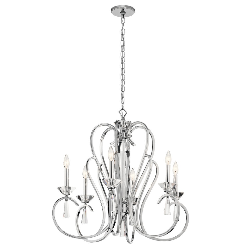 Kichler Lighting Optic Ice Collection 6-light Chrome Chandelier - Chandeliers For Bedrooms by Overstock.com