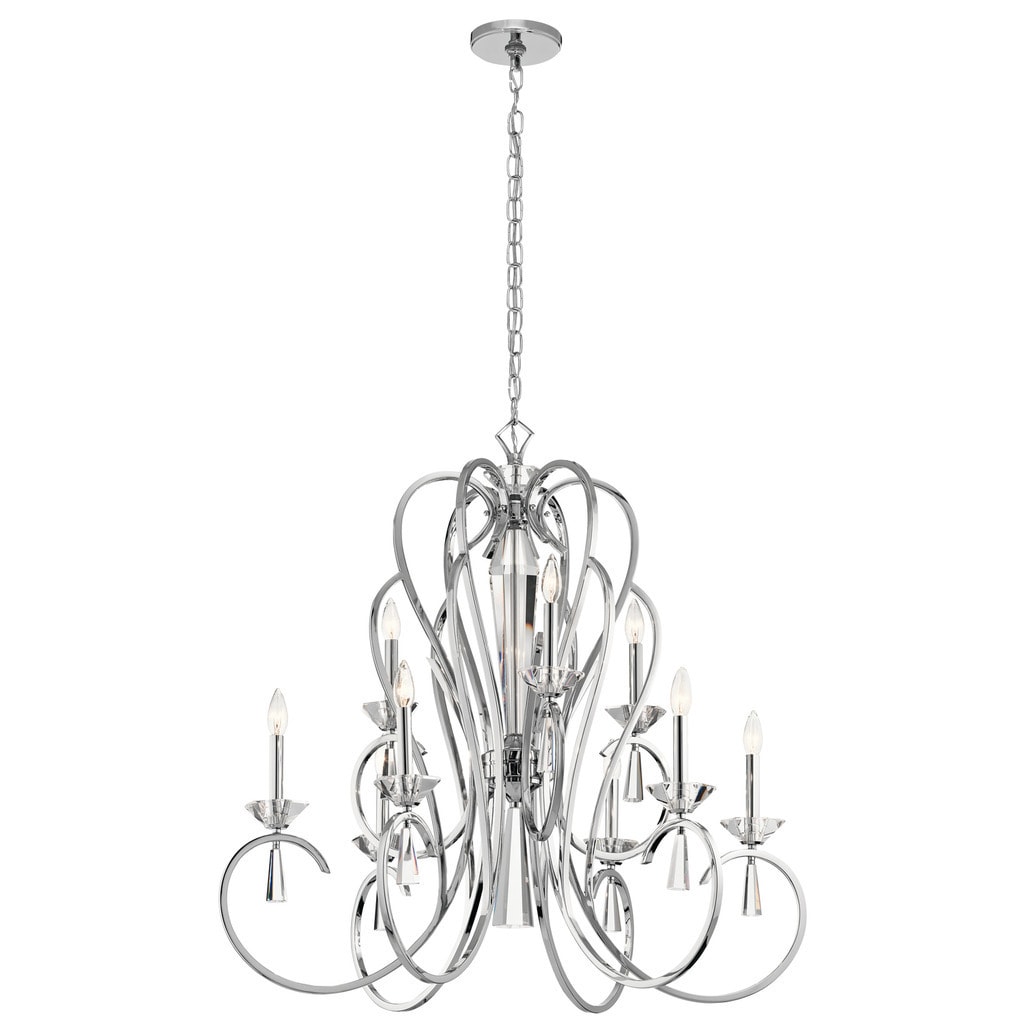 Kichler Lighting Optic Ice Collection 9-light Chrome Chandelier - Chandeliers For Bedrooms by Overstock.com