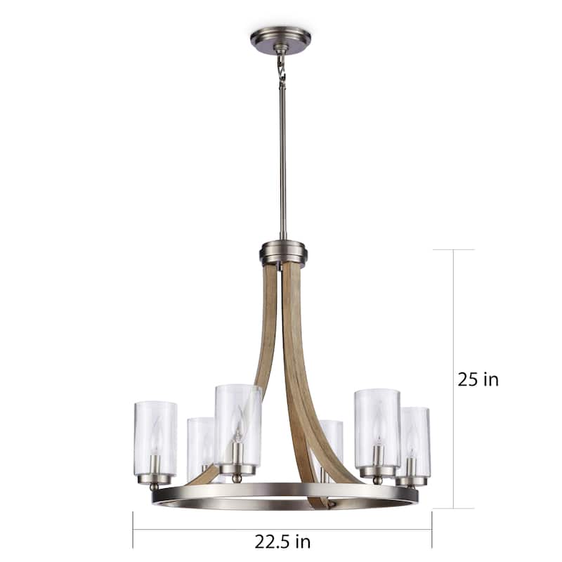 Kichler Lighting Grand Bank Collection 6-light Distressed Antique Gray Chandelier