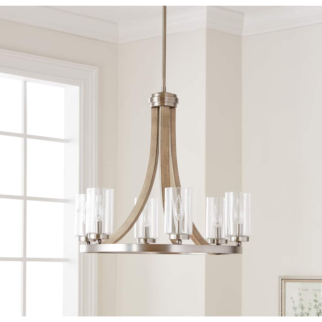 Kichler Lighting Grand Bank Collection 6-light Distressed Antique Gray Chandelier