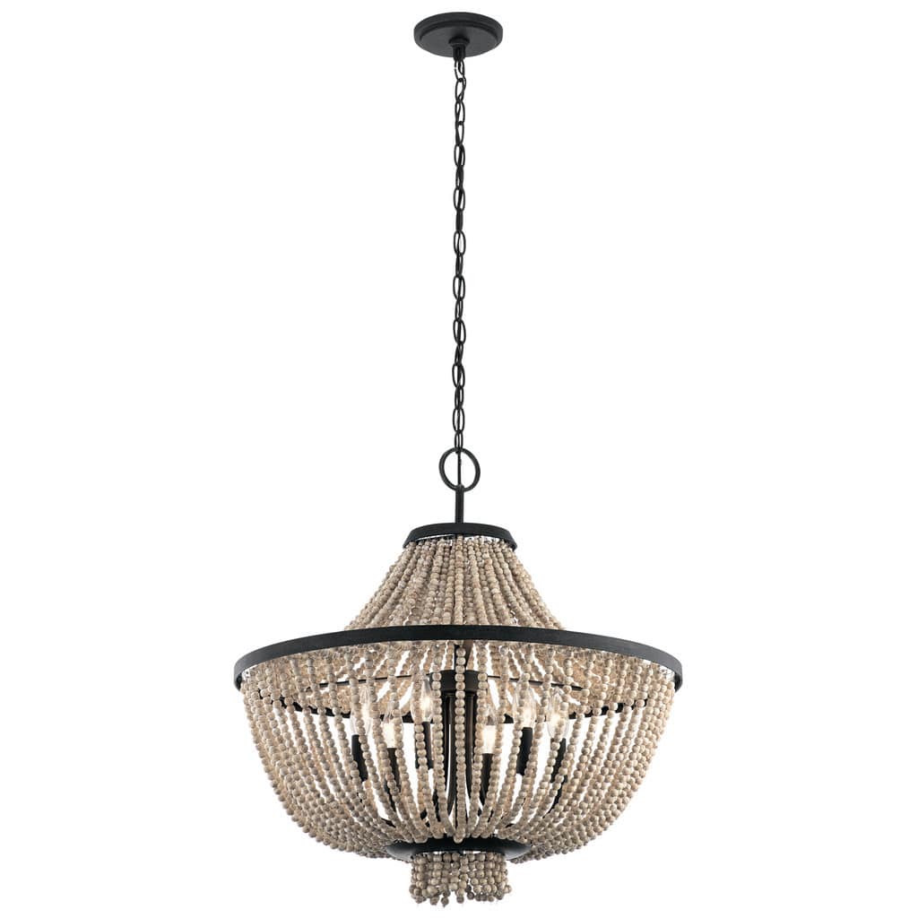 Kichler Lighting Brisbane Collection 6-light Distressed Black Chandelier