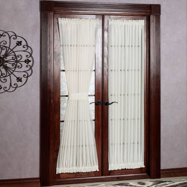 Shop Semi Sheer 72 Inch Tailored Door Curtain Panel With Tieback