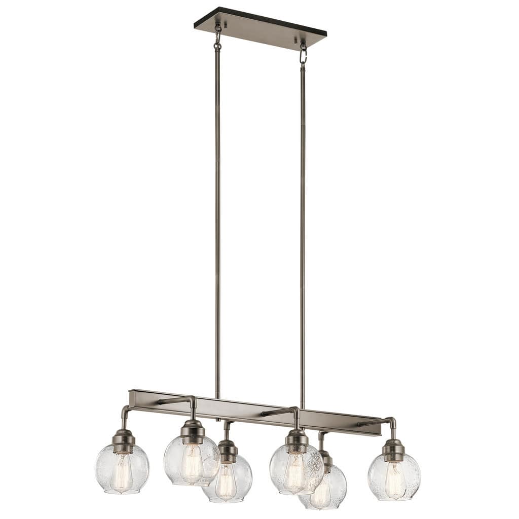 Kichler Lighting Niles 6-light Antique Pewter Linear Chandelier