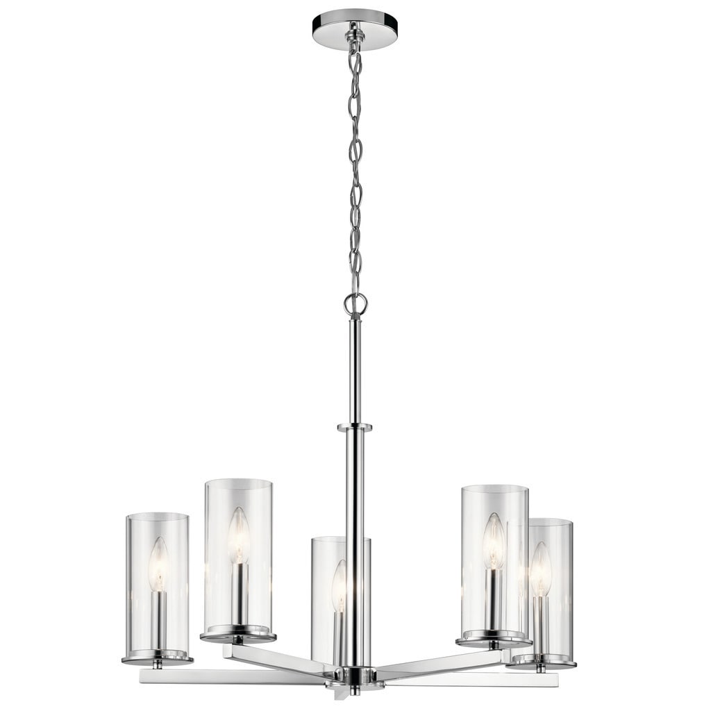 Strick & Bolton Marclay 5-light Chrome Chandelier - Chandeliers For Bedrooms by Overstock.com