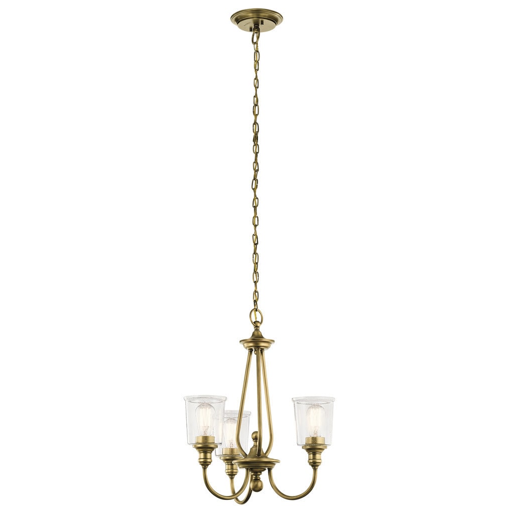 Kichler Lighting Waverly Collection 3-light Natural Brass Chandelier - Chandeliers For Bedrooms by Overstock.com