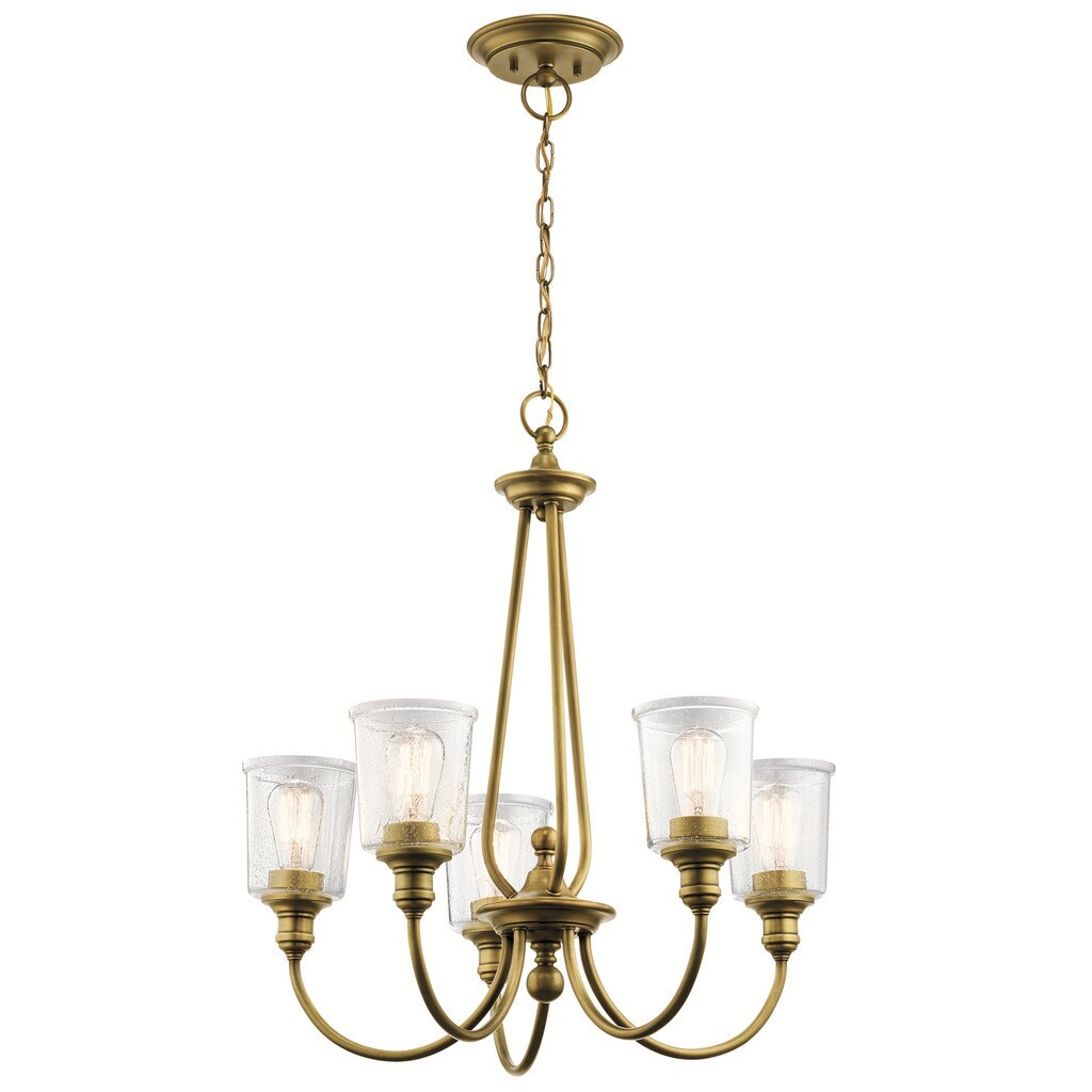 Kichler Lighting Waverly Collection 5-light Natural Brass Chandelier - Chandeliers For Bedrooms by Overstock.com