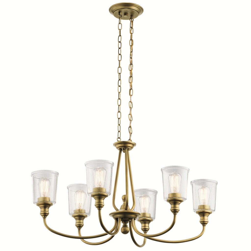 Kichler Lighting Waverly Collection 6-light Natural Brass Oval Chandelier - Chandeliers For Bedrooms by Overstock.com