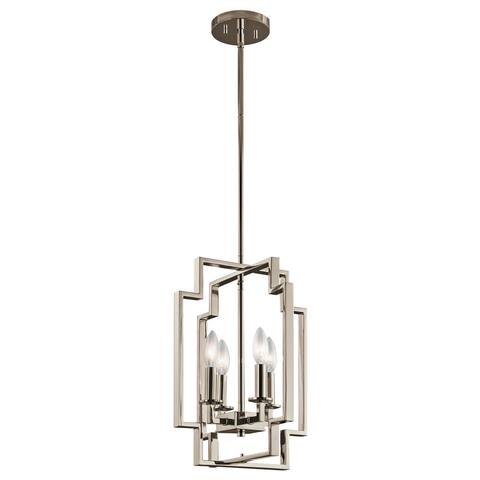 Kichler Lighting Downtown Deco Collection 4-light Polished Nickel Foyer Pendant