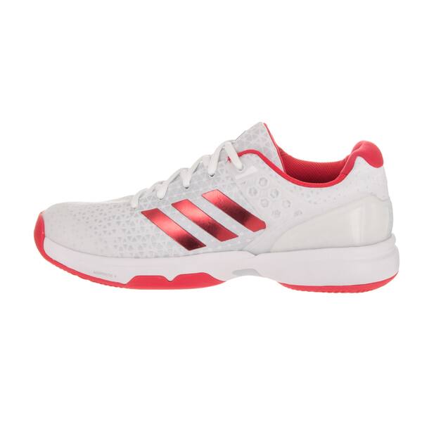 Shop Adidas Women S Adizero Ubersonic 2 Red And White Tennis Shoes