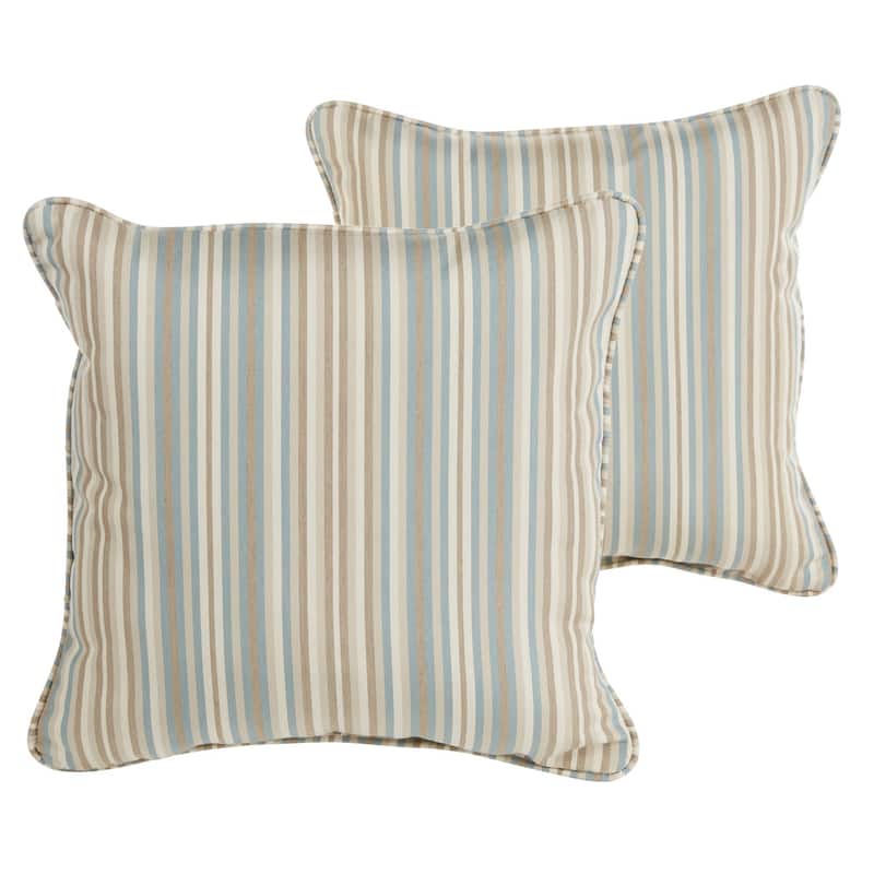 Sawyer Sunbrella Gavin Mist Indoor/ Outdoor 22 inch Corded Pillow Set