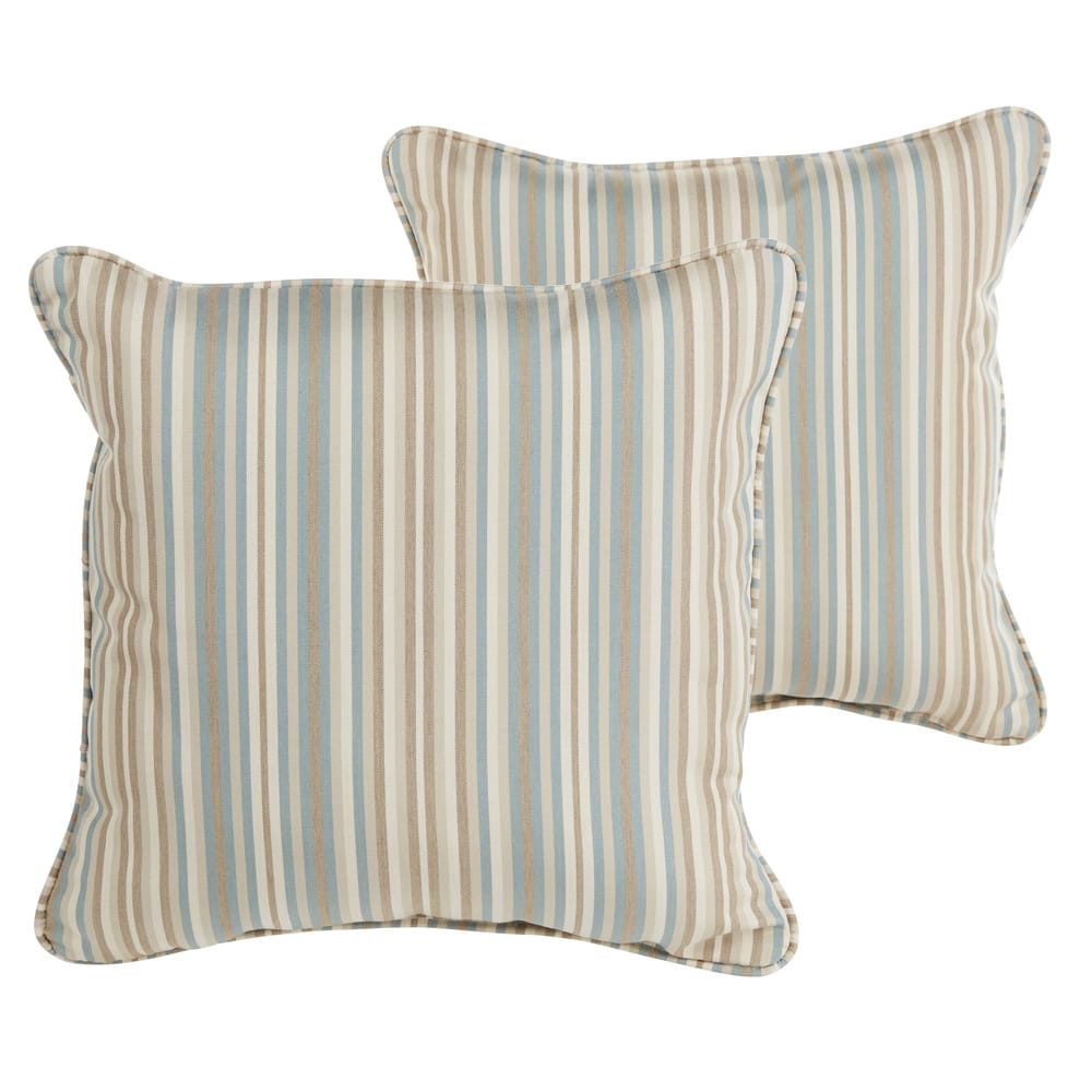 Sawyer Sunbrella Gavin Mist Indoor/ Outdoor 22 inch Corded Pillow Set