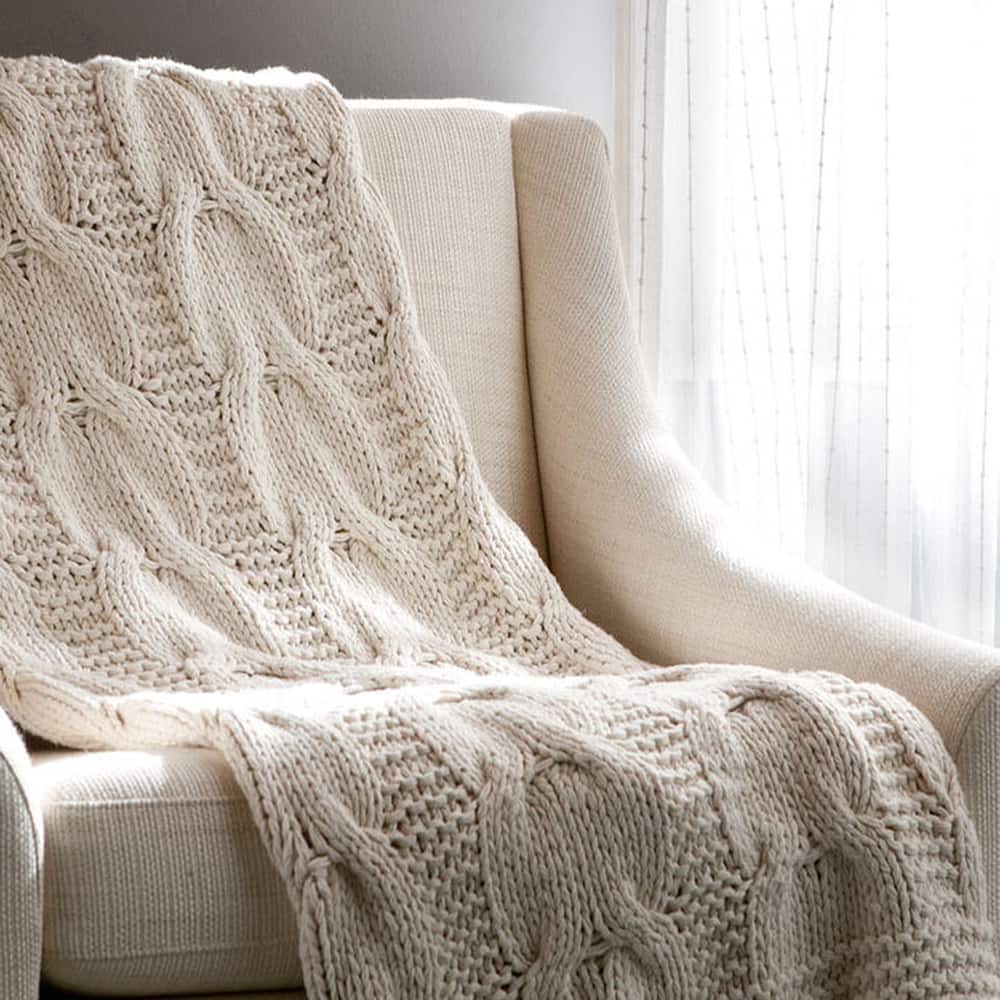 Cottage Home Michaela Cotton Knitted Throw Blanket
