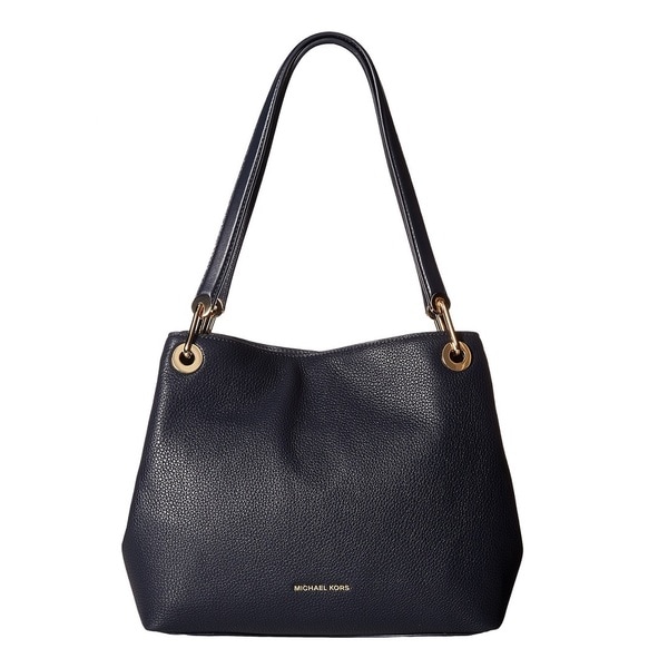 michael kors raven large shoulder tote black