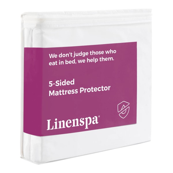 Shop LINENSPA Five Sided Waterproof Mattress Protector ...