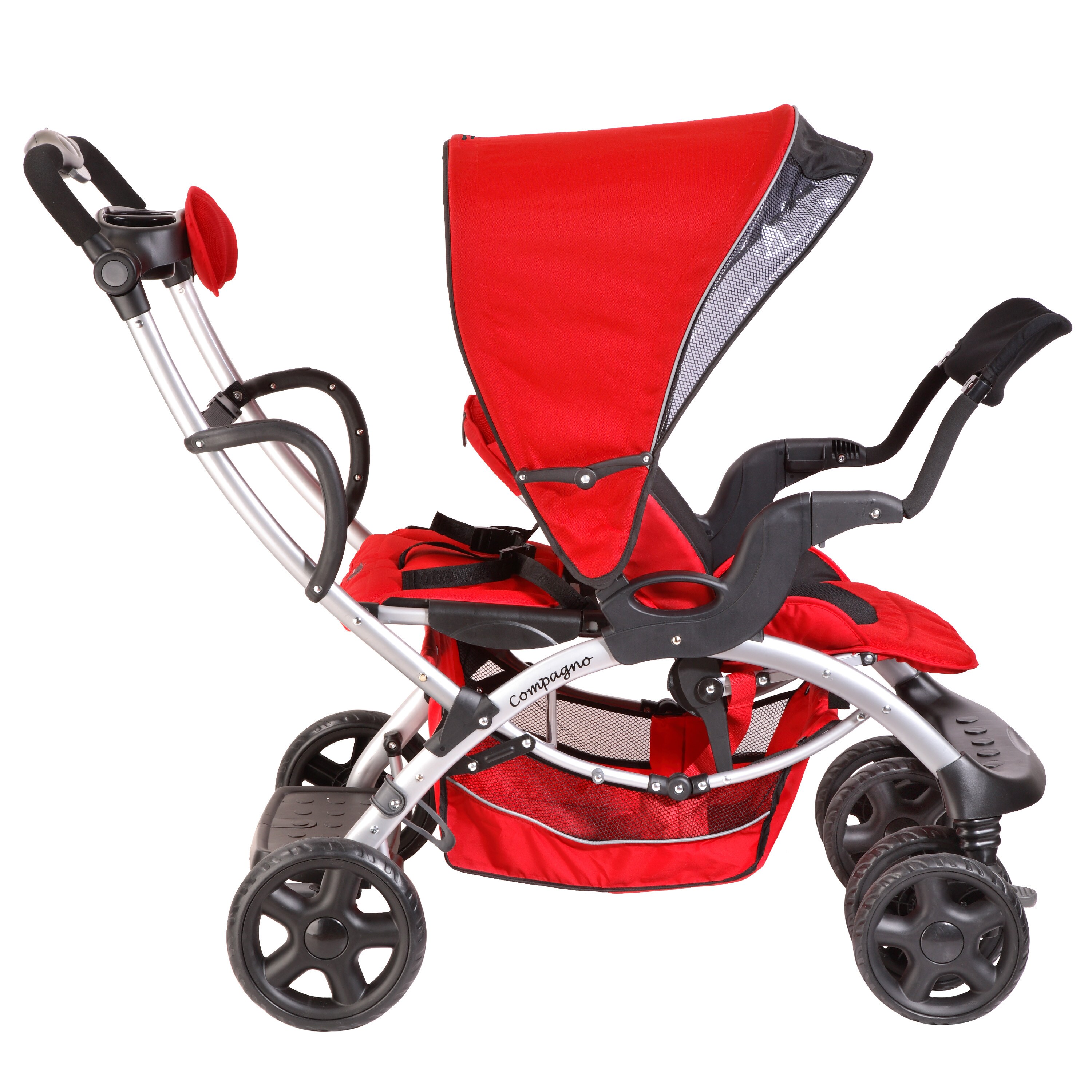Mia Moda Red Plastic Compagno Stroller - Bed Bath & Beyond - 14335567