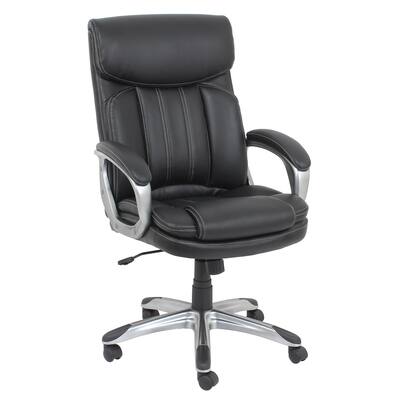 Barcalounger Black Bonded Leather Manager Chair