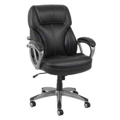 Barcalounger Black Bonded Leather Executive Chair