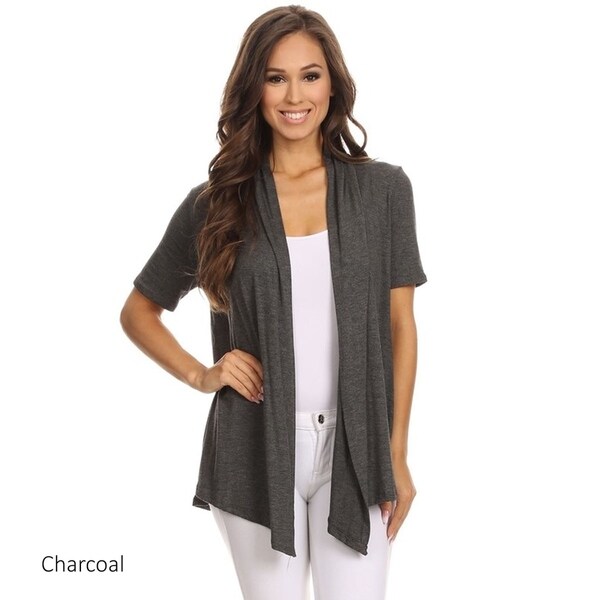 short sleeve grey cardigan