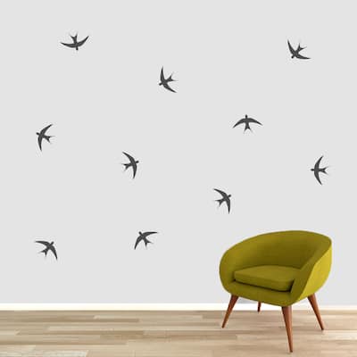 Small Swallow Birds Set Vinyl Wall Decal