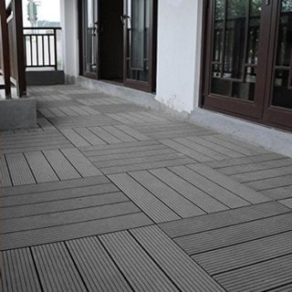 Top Product Reviews For Abba Patio Outdoor Four Slat Wood Plastic Abba Patio Outdoor Four Slat Wood Plastic Interlocking Decking Tile 6 Pieces One Pack