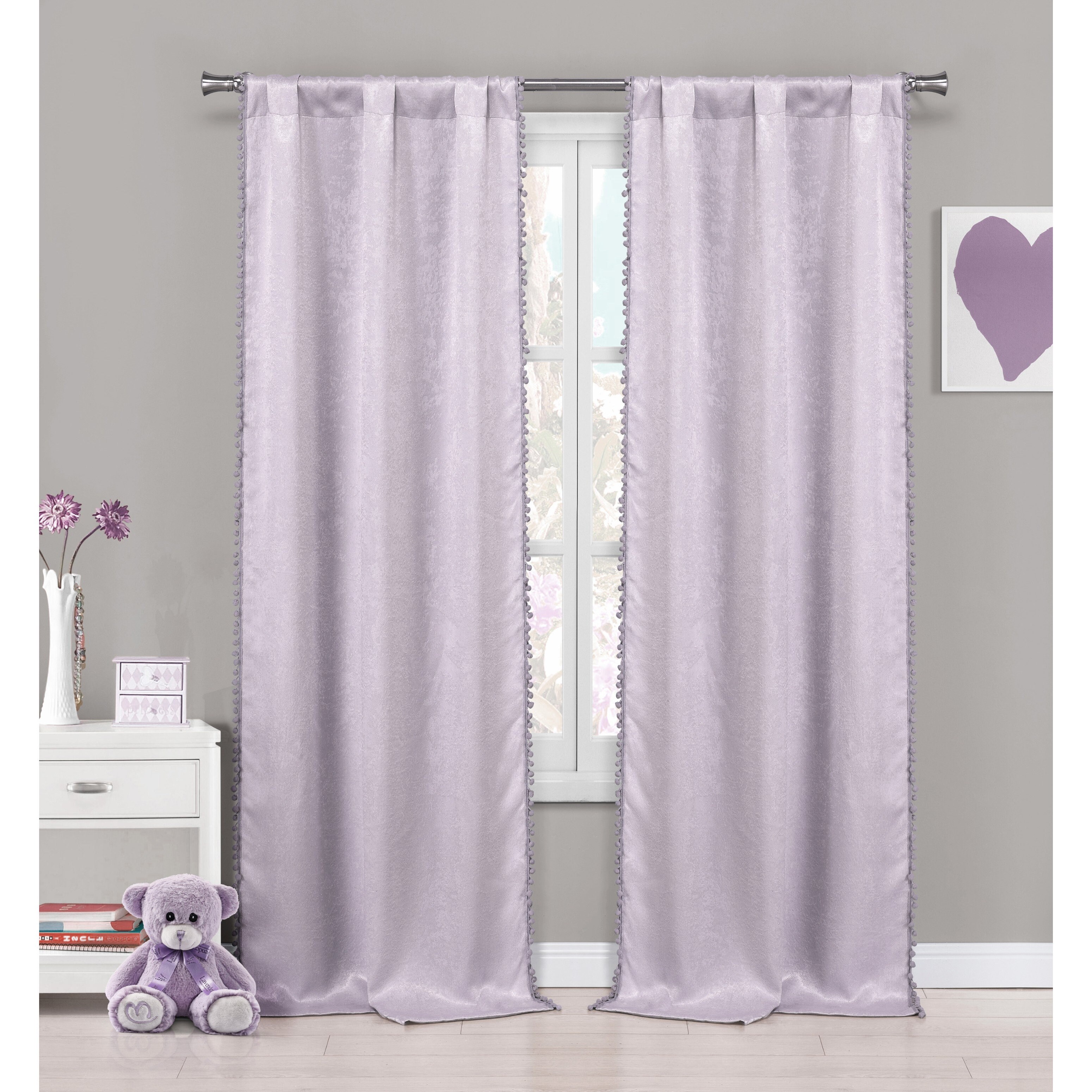 Shop Lala Bash Tucker Pom Pom Trim Blackout Curtain Panel Pair