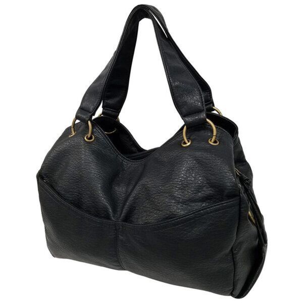 triple compartment shoulder bag