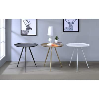 Silver Orchid Madsen Round Flared Side Table