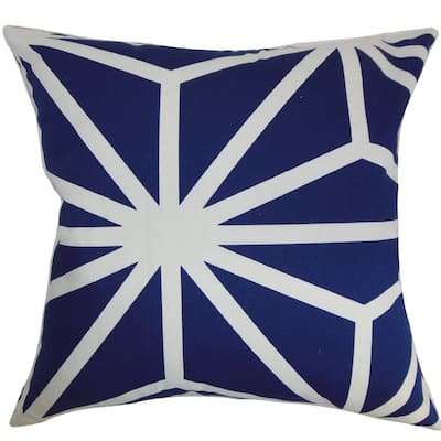 Dazu Geometric 22-inch Down Feather Throw Pillow Sapphire