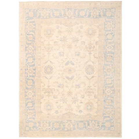 Handmade One-of-a-Kind Vegetable Dye Oushak Wool Rug (Afghanistan) - 9' x 11'10