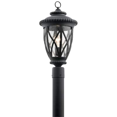 Kichler Lighting Admirals Cove Collection 1-light Textured Black Outdoor Post Mount