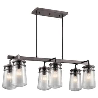 Kichler Lighting Lyndon Collection 6-light Architectural Bronze Outdoor Linear Chandelier