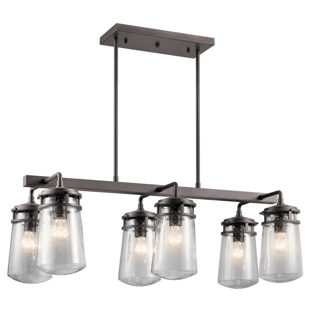 Kichler Lighting Lyndon Collection 6-light Architectural Bronze Outdoor Linear Chandelier