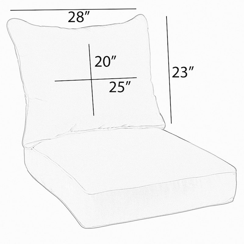 Sawyer Sunbrella Beige Indoor/ Outdoor Chair Cushion and Pillow Set