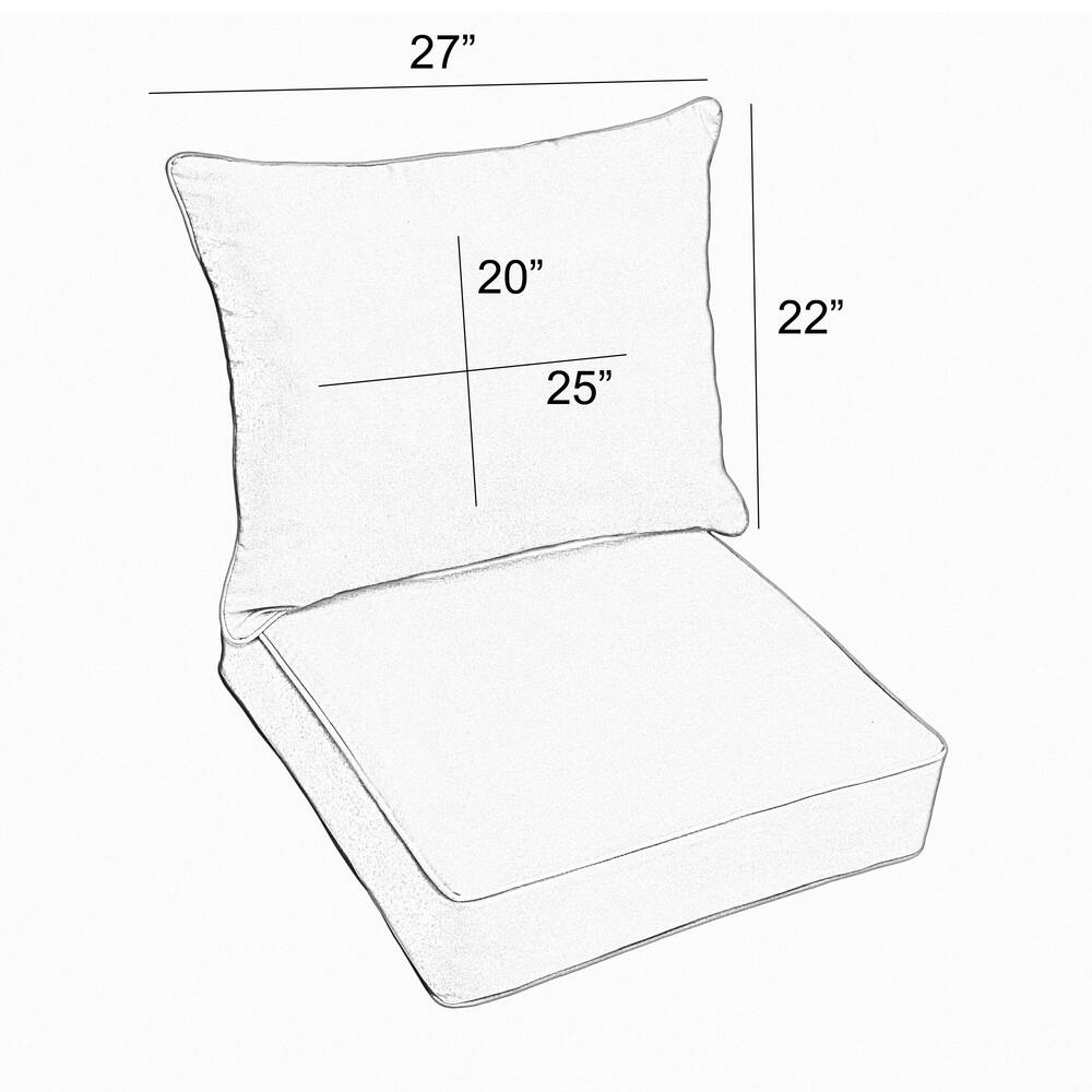 Sunbrella Indoor/ Outdoor Chair Cushion and Pillow Set Bed Bath