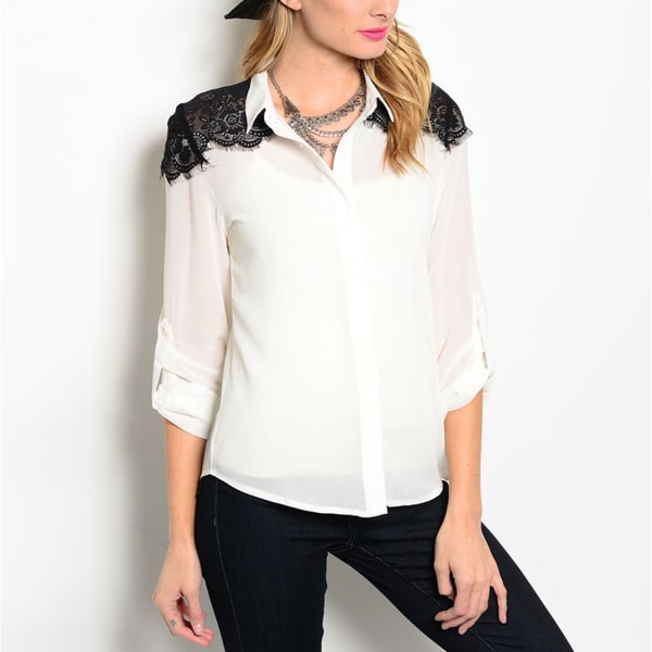 chiffon button down