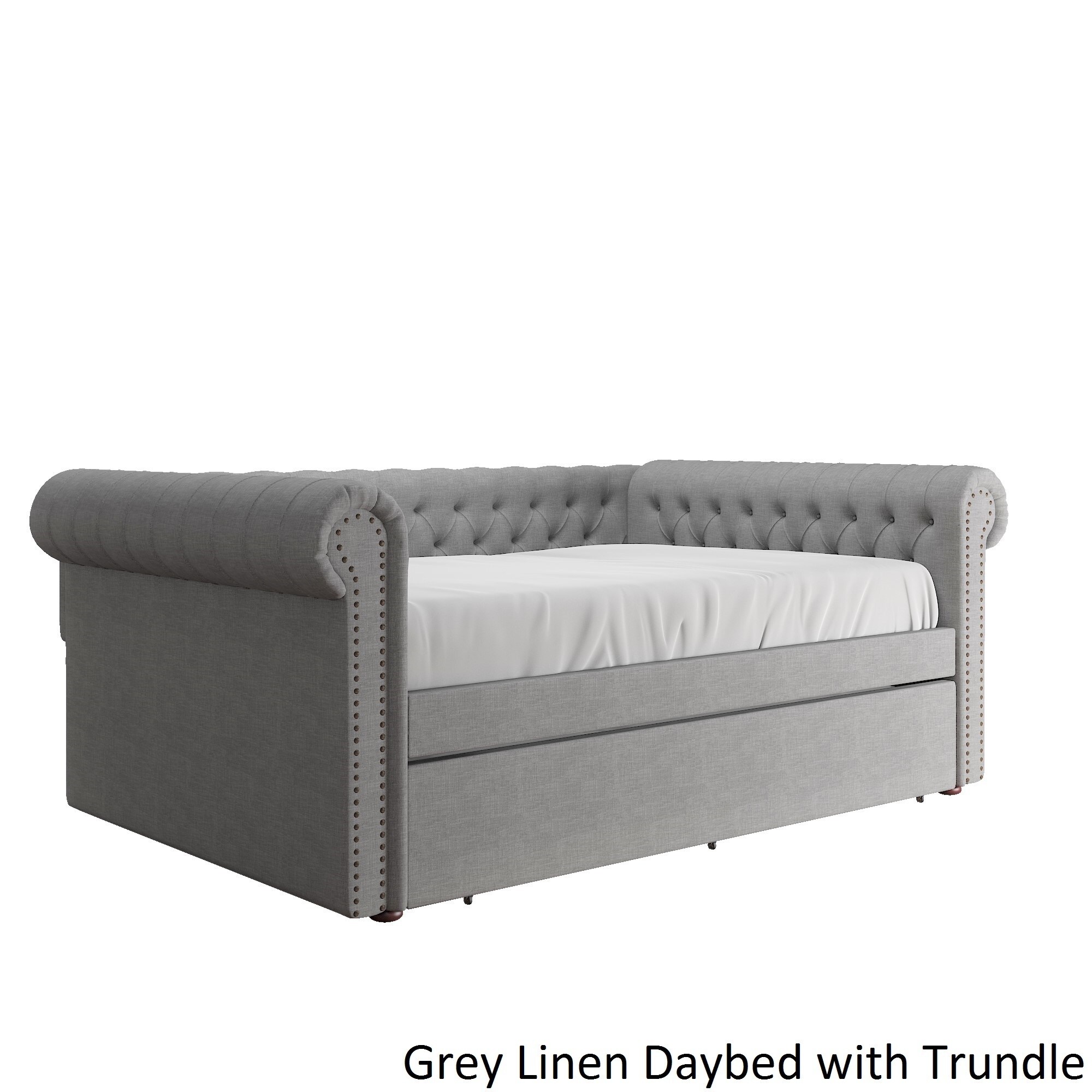 Knightsbridge Queen Size Tufted Chesterfield Daybed And Trundle By Inspire Q