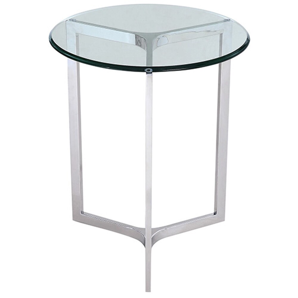 Shop Whiteline Contemporary Modern Allure Occasional Glass Side Table End Table Free Shipping Today Overstock 14341502